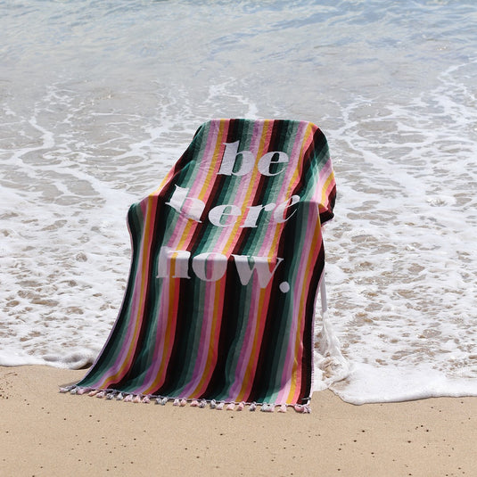 Slowtide Be Here Now Woven Beach Towel