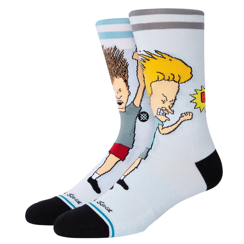 Load image into Gallery viewer, Stance Beavis And Butthead Settle Down Crew Socks
