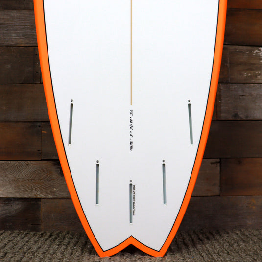 Torq Mod Fish TET 7'2 x 22 ½ x 3 Surfboard - Orange Rail Pinline • DAMAGED