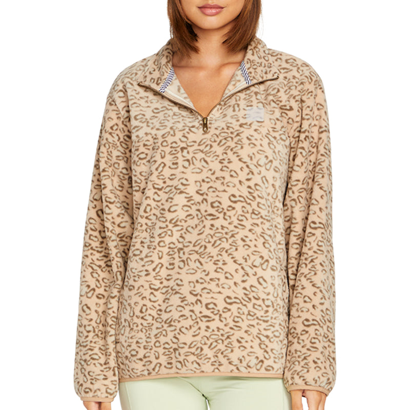 Load image into Gallery viewer, Volcom Women&#39;s Pheelin It Mock Neck Fleece Pullover Jacket
