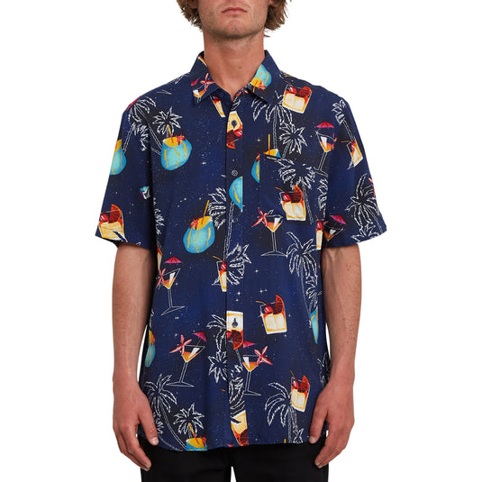 Volcom Cosmic Vaca Button Down Short Sleeve Shirt