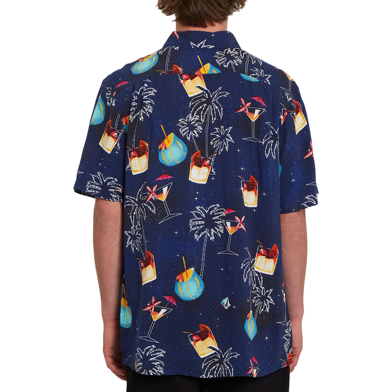 Load image into Gallery viewer, Volcom Cosmic Vaca Button Down Short Sleeve Shirt
