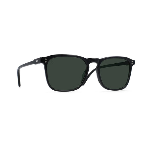 RAEN Wiley Polarized Sunglasses - Crystal Black/Green