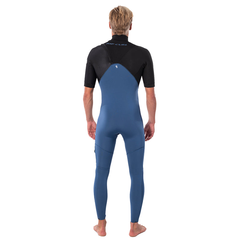 Load image into Gallery viewer, Rip Curl E-Bomb 2mm Short Sleeve Zip Free Wetsuit - Black/Blue
