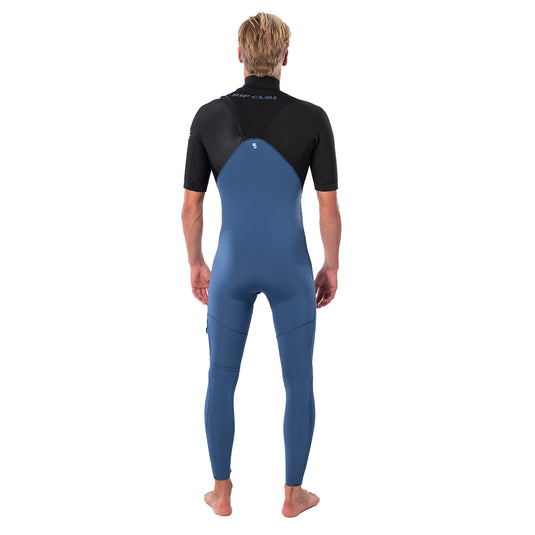 Rip Curl E-Bomb 2mm Short Sleeve Zip Free Wetsuit - Black/Blue