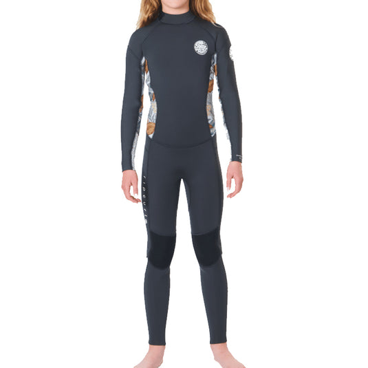 Rip Curl Youth Girls 4/3 Dawn Patrol Back Zip Wetsuit - Front